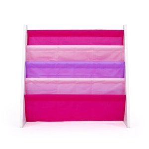 Humble Crew, White/Pink/Purple Kids Book Rack Storage Bookshelf, 4 Tiers